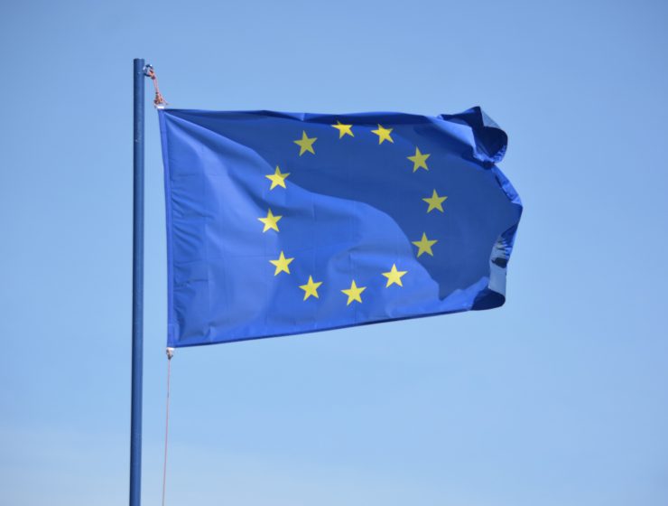 la bandiera dell'Unione europea