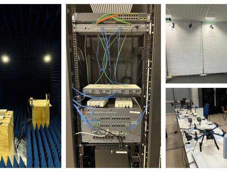 il laboratorio iTNT-NS camera anecoica emulatore di canale satellitare, voliera per droni