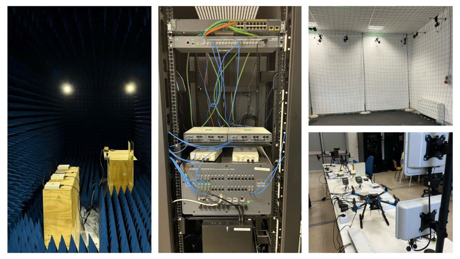 il laboratorio iTNT-NS camera anecoica emulatore di canale satellitare, voliera per droni