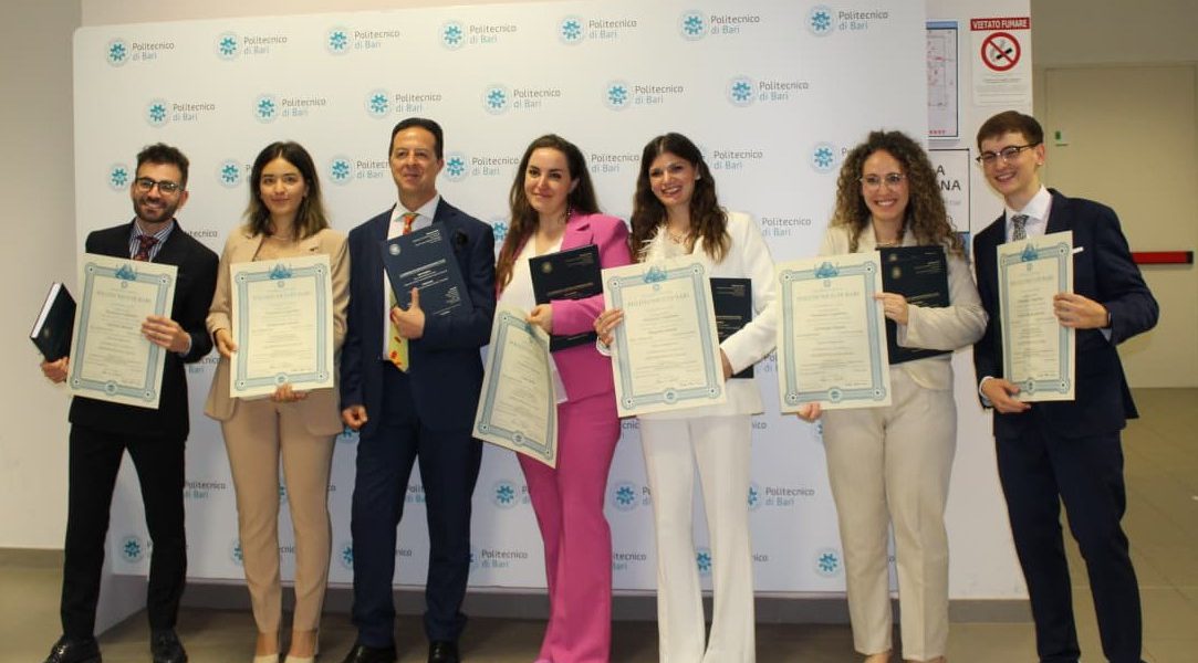 I vincitori della Borsa di Studio Dell’Olio, Camporeale, Conte, Biagiotti, Caravella, Corallo